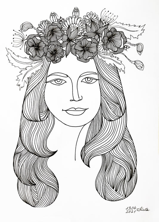 Online ZenDoodling Workshop - Selbstportrait