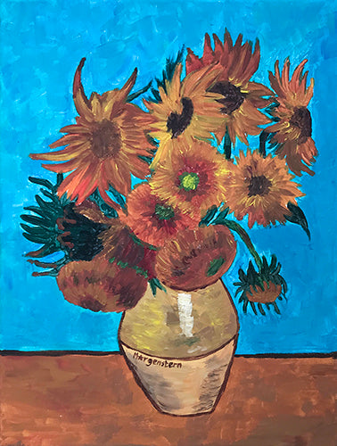 Sonnenblume nach Van Gogh Gamälde auf Leinwand 30x40cm