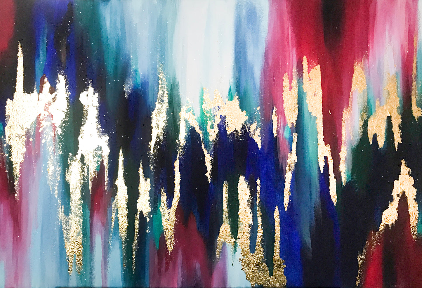 Golden Glow Gemälde auf Leinwand 70x50cm