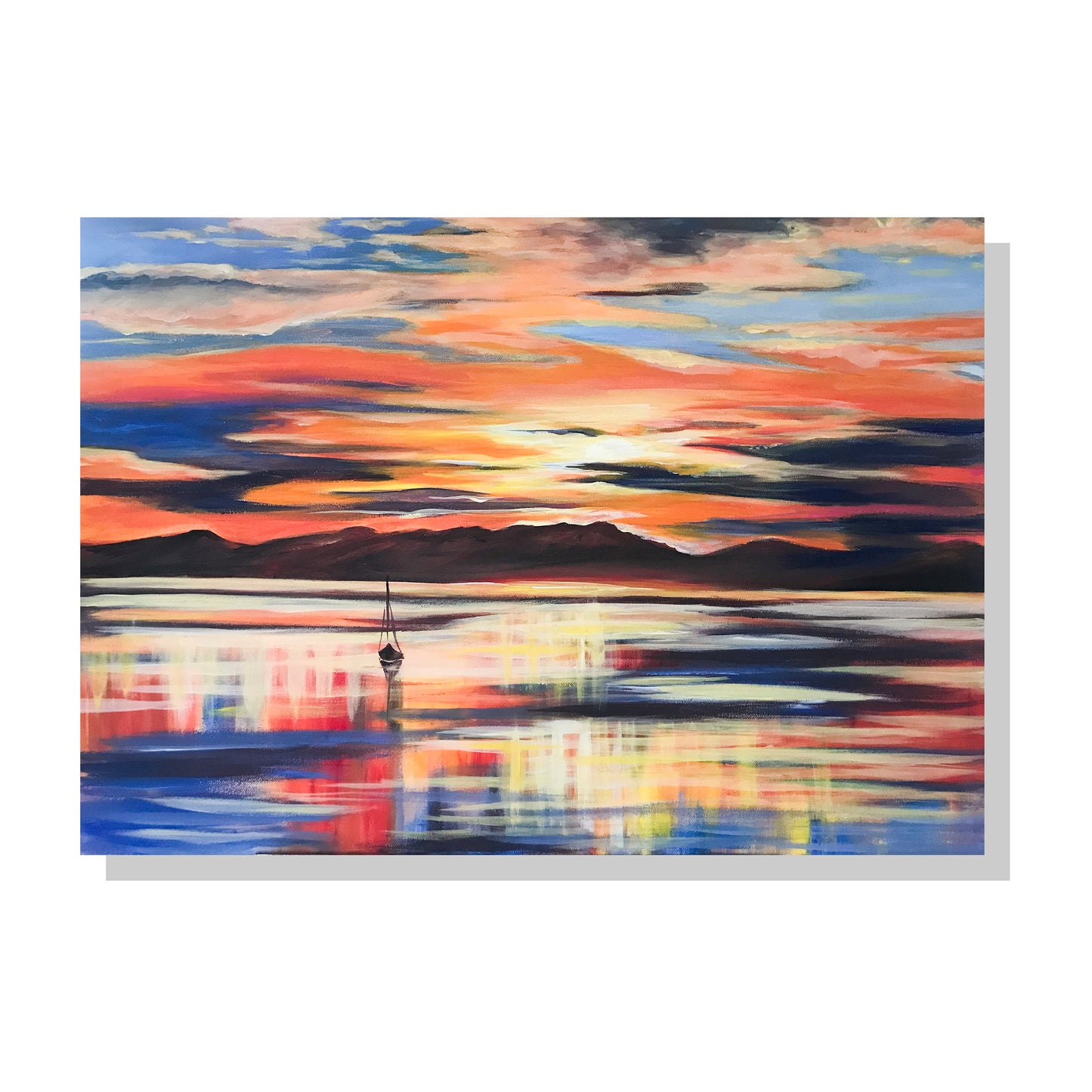 Das Meer Gemälde Acryl auf Leinwand 70x50cm