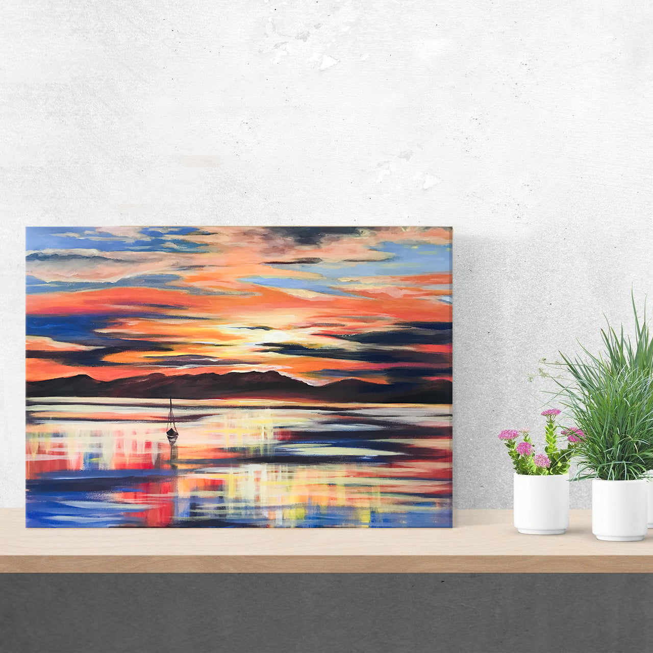 Das Meer Gemälde Acryl auf Leinwand 70x50cm