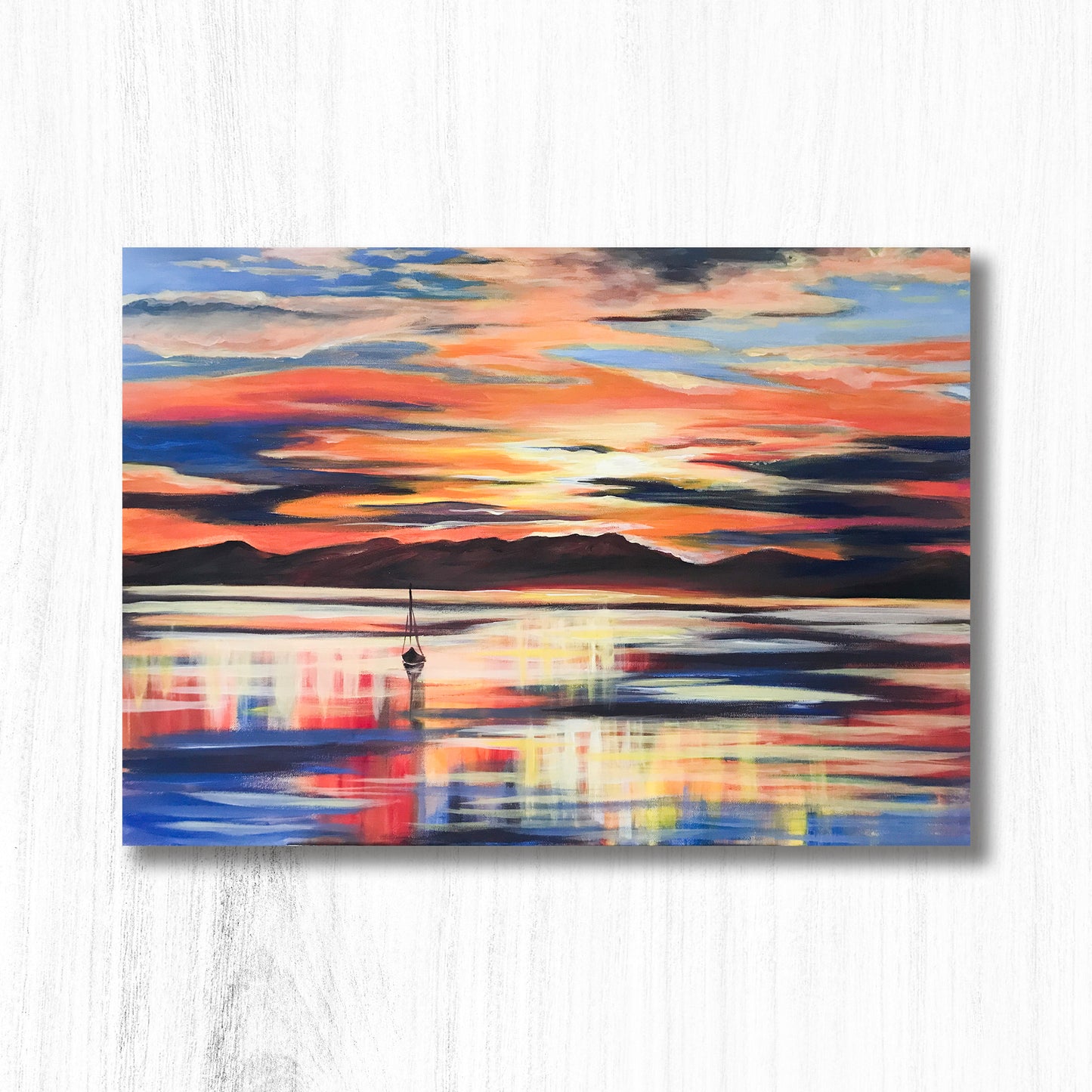 Das Meer Gemälde Acryl auf Leinwand 70x50cm