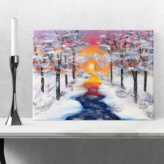 Online Workshop - Wintermärchen - Malworkshop Malkurs Acryl