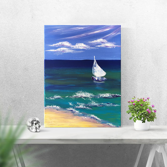 Online Workshop - Ein Traum vom Meer - Malworkshop Malkurs Acryl