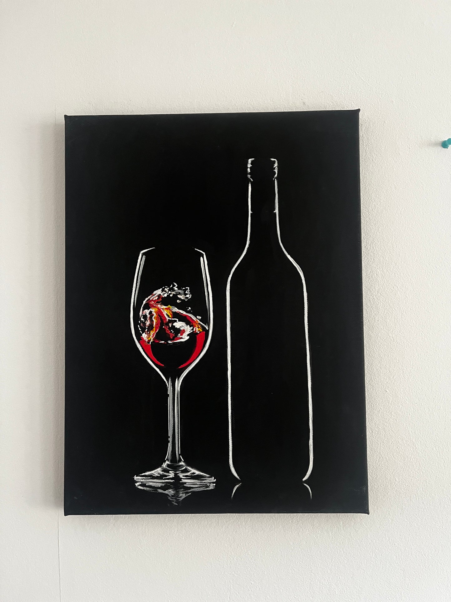 Rotwein Gemälde auf Leinwand