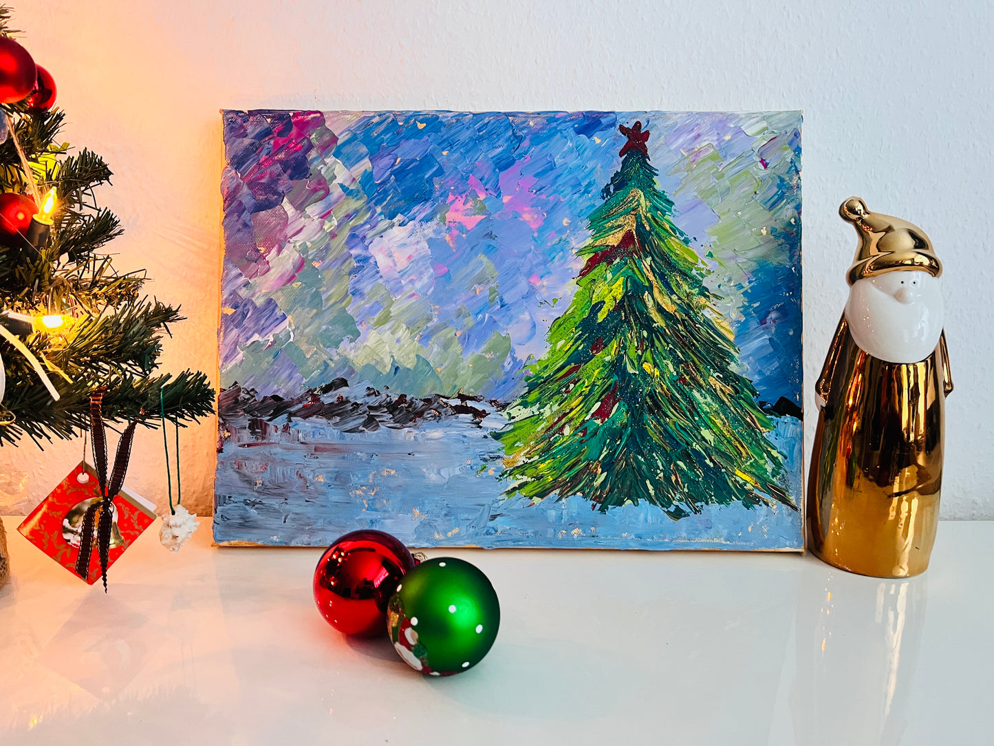 Weihnachtsbaum Online Workshop - Male deinen eigenen Weihnachtsbaum auf Leinwand