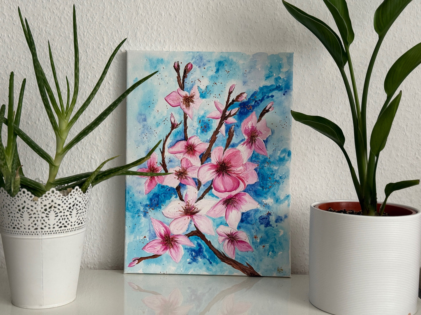 Kirschblüten Online Workshop Acryl