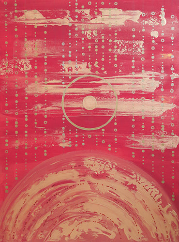Sonne Abstraktes Gemälde Acryl auf Leinwand 30x40cm