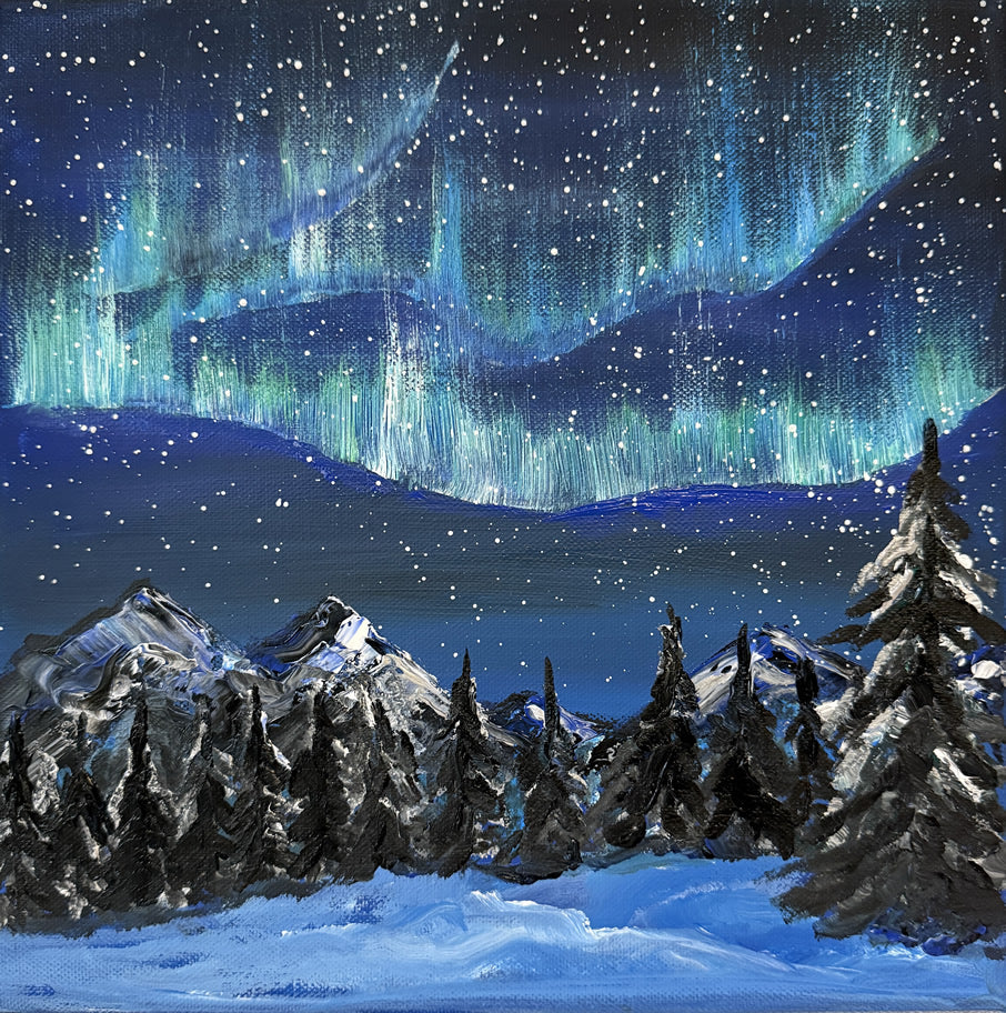 Nordlichter – Acryl Workshop Online